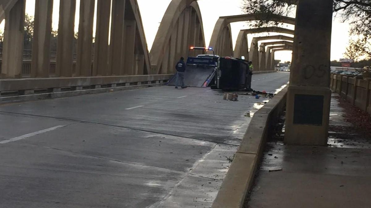 One man died following an early-morning crash Sunday in south Wichita on the John Mack Bridge.