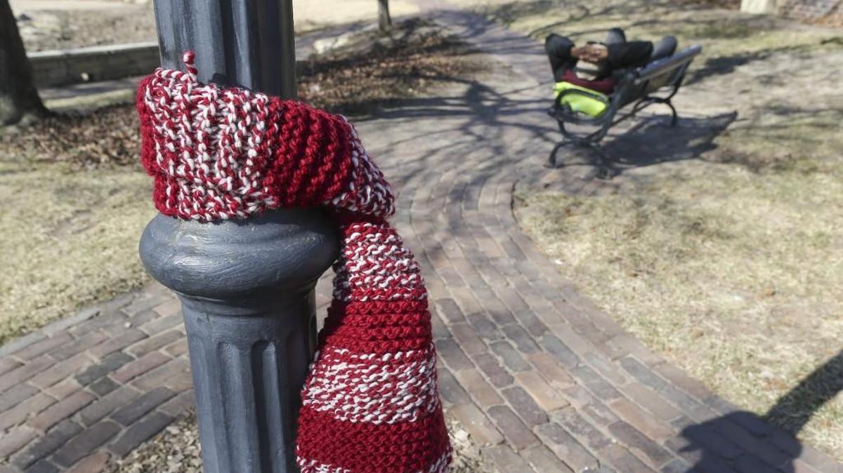 “Scarves in the Park” is an organization that provides free necessities for homeless people. The group was set up in Naftzger Park on Saturday.