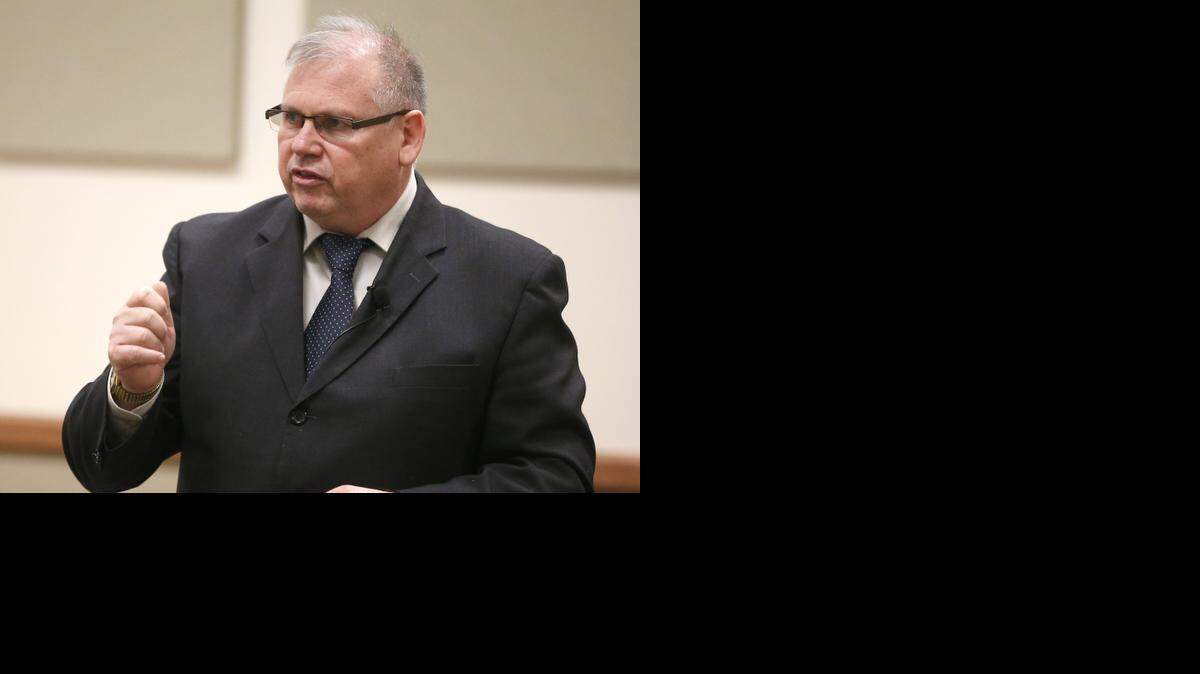 
Canadian Bill MacPhee, a speaker and author who was diagnosed with schizophrenia when he was 24, spoke at Newman University as part of Mental Illness Awareness Week, Oct. 5-11. (October 5, 2014)
