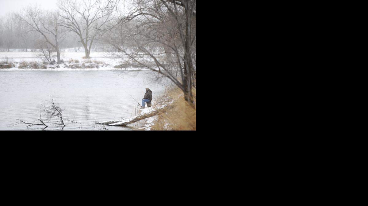 
Sedgwick County Park was a quiet spot for fishing on Sunday morning. (February 22, 2015)
