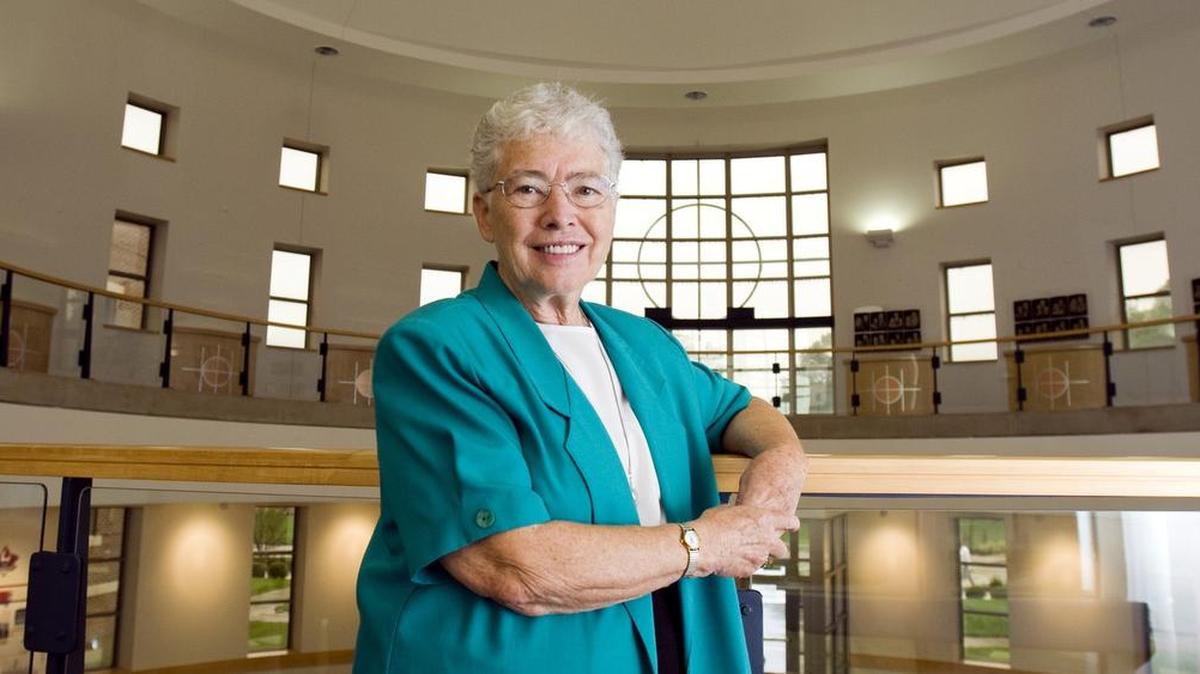 Sister Tarcisia Roths began teaching at Newman University in 1959.