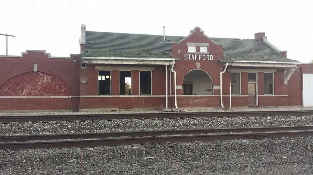 The dedication of the Stafford depot was in 1911, during the heyday of railroad transportation. It is currently being demolished.