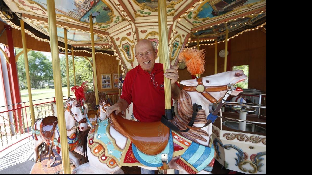 
Ernie and Christy Griffin have restored a carousel in Wilmore and give free rides to visitors. (April 30, 2015)

