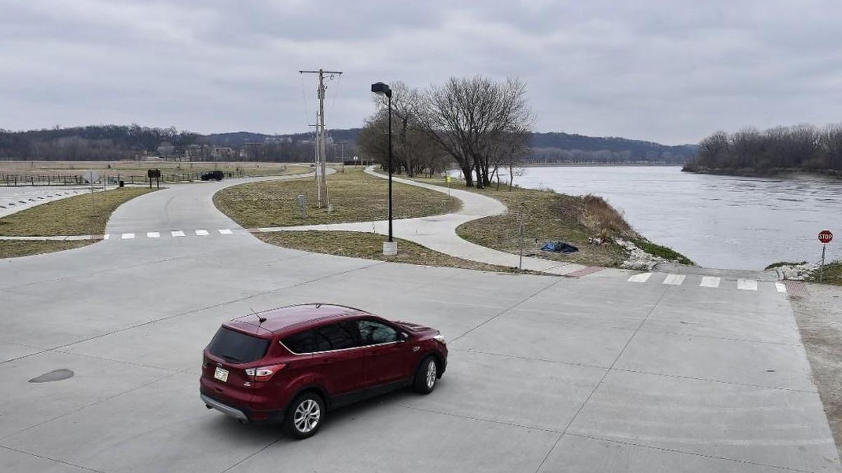 Police think Toni Anderson, the missing woman whose car and body were pulled from the Missouri River at Platte Landing Park near Parkville in March, entered the water from the boat ramp. A driver stopped to get a look at the site.