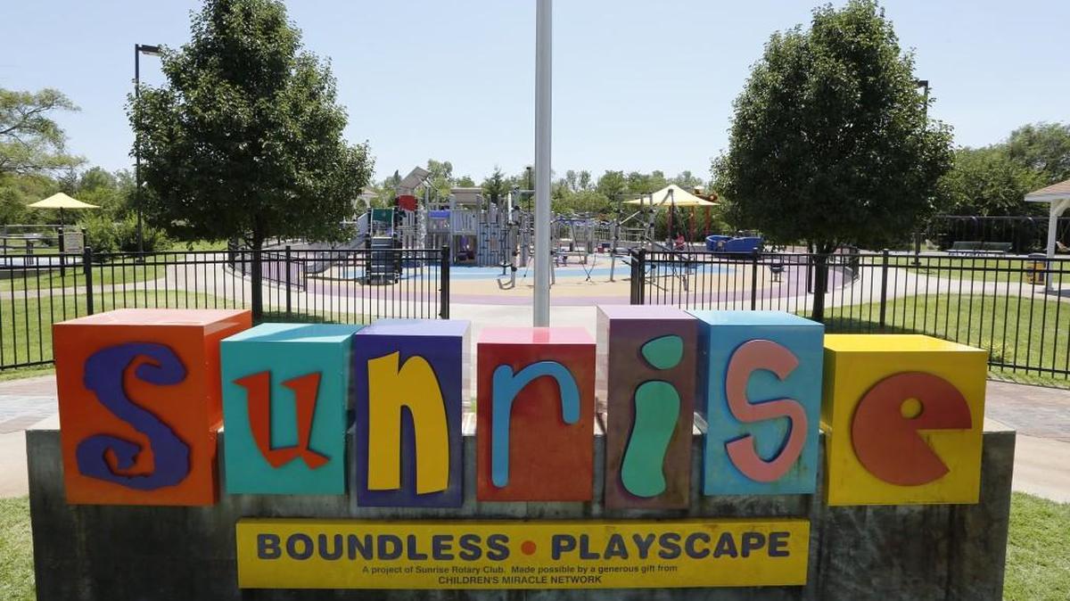 Rotary Club members hope to expand the Sunrise Playscape playground at Sedgwick County Park.