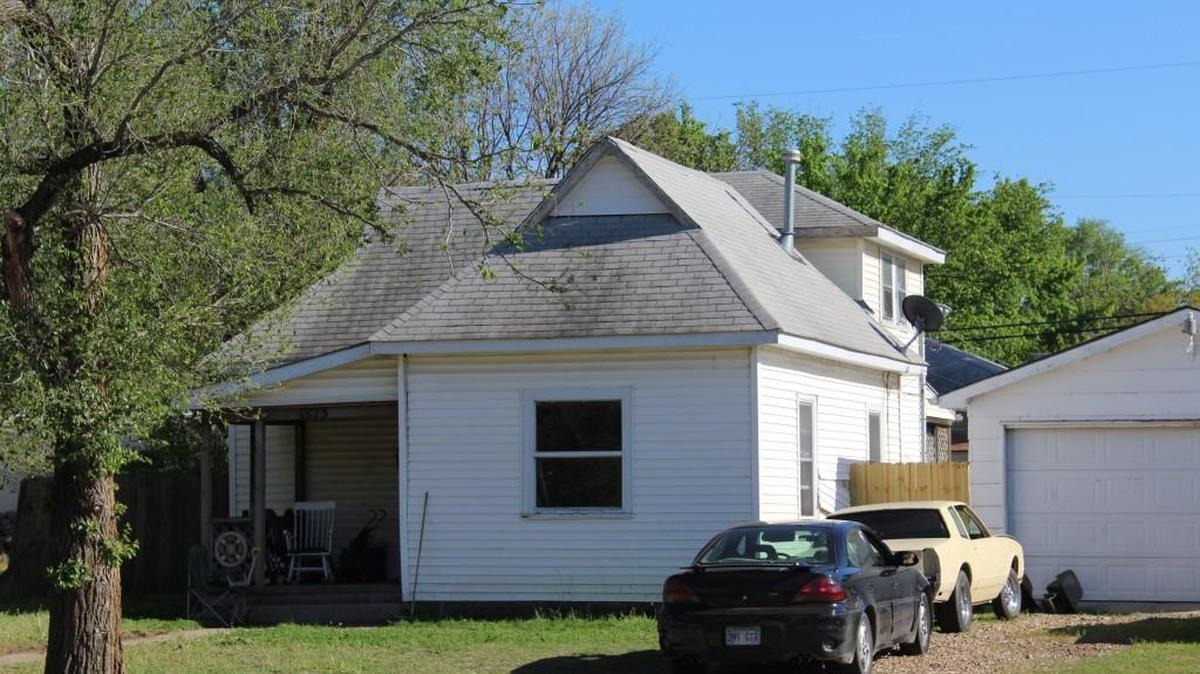 The house inside which Mekko Stumblingbear, 19, was shot to death Friday morning.