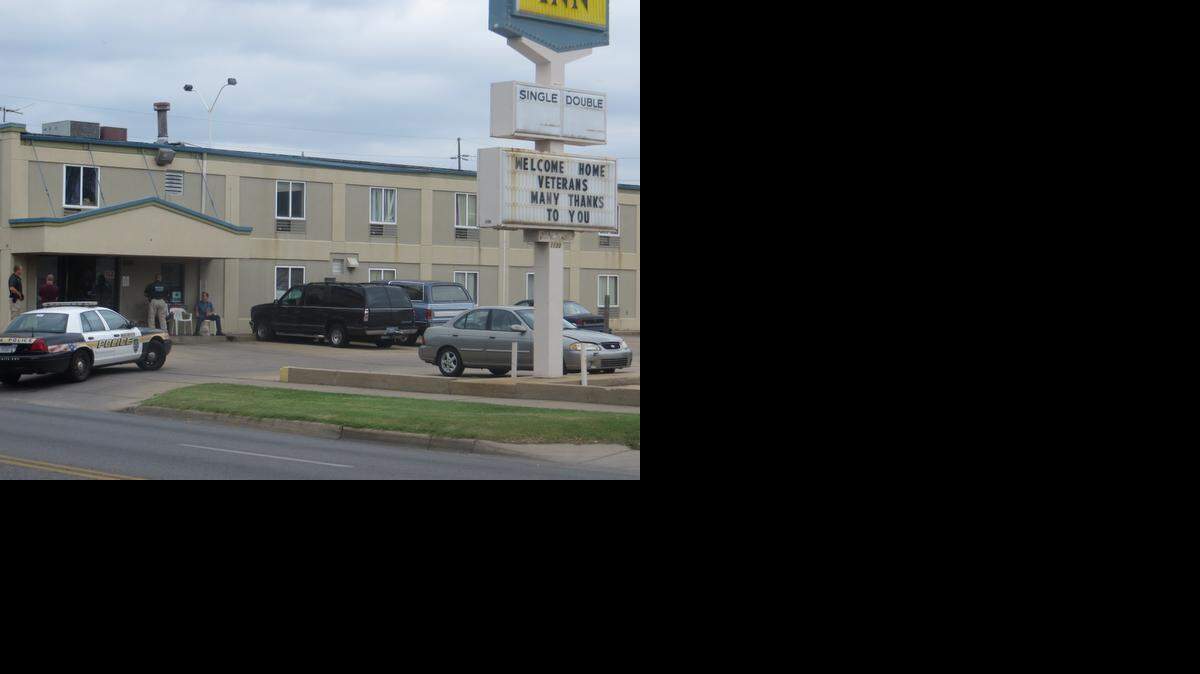 
On Monday, Wichita police check out the report of a possible bomb inside a motel room on North Broadway. A maid at the Mark 8 Inn discovered a device with wires and what appeared to be explosives. The device turned out to be a novelty item.

