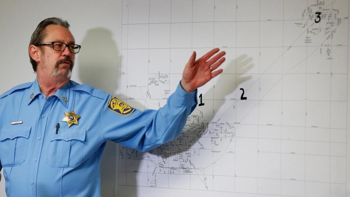 Harvey County Sheriff T. Walton, shown here in February holding a news briefing after the shooting at Excel Industries in Hesston, has been chosen as Sheriff of the Year by the Kansas Sheriffs Association.