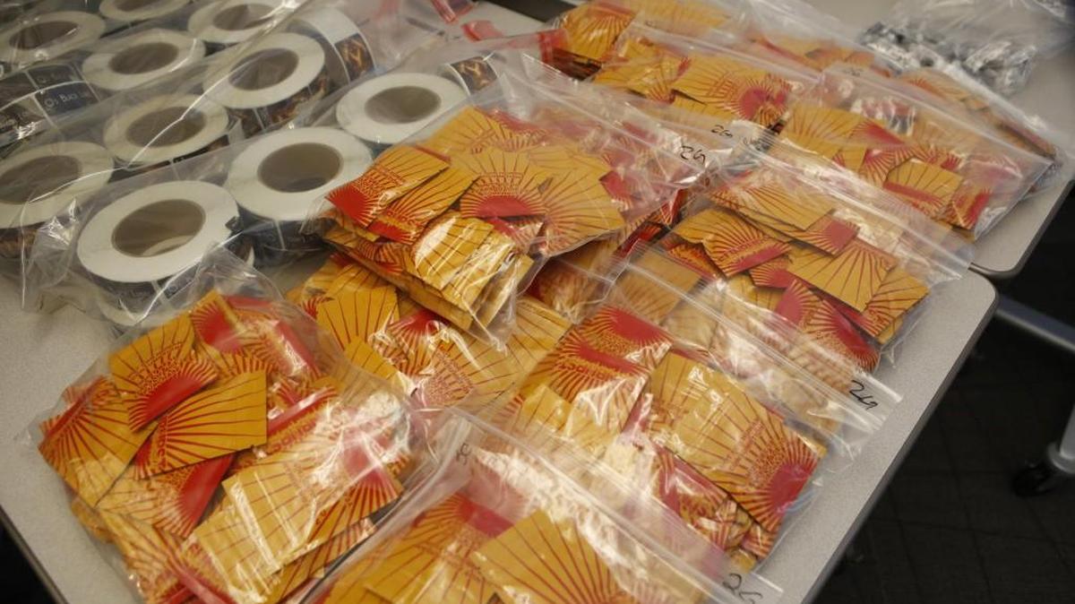 Confiscated synthetic drugs