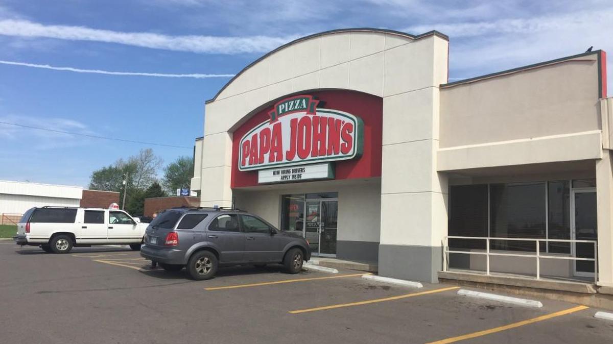 The Papa John’s store at 7800 E. Harry was robbed at gunpoint on Sunday.