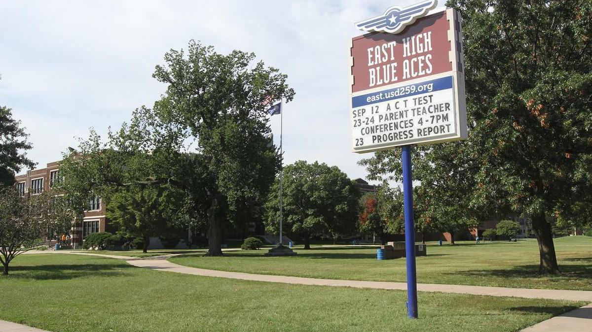
Police are searching for a man who walked into East High, followed a student into a bathroom and sexually battered her Wednesday morning. The incident occurred at about 10:50 a.m. at the school, Wichita police Lt. James Espinoza said. The 18-year-old girl said that a man followed her as she went into the bathroom of the school at 2301 E. Douglas. (Sept. 10, 2015)
