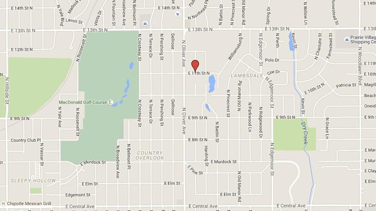 The incident was reported at 1:10 a.m. in the 1100 block of North Glendale, near 13th and Oliver.