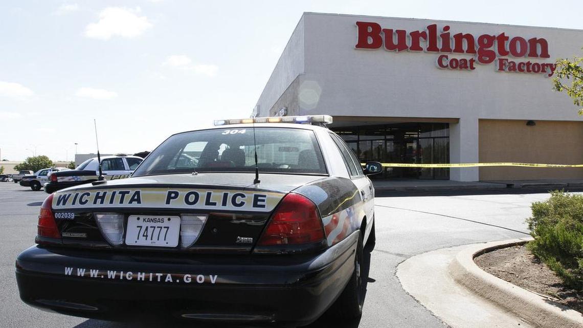 The Burlington Coat Factory at 8225 E. Kellogg was one of two stores reporting thefts Thursday by a group of people. In 2012, a man fired a shot at a loss prevention officer who confronted him over suspicious behavior inside the store.