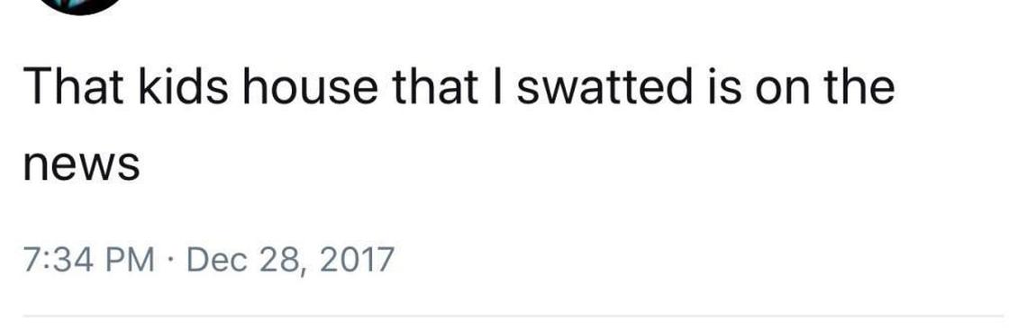 The Twitter account for a man who the online gaming community has said made the police swatting call has been suspended.