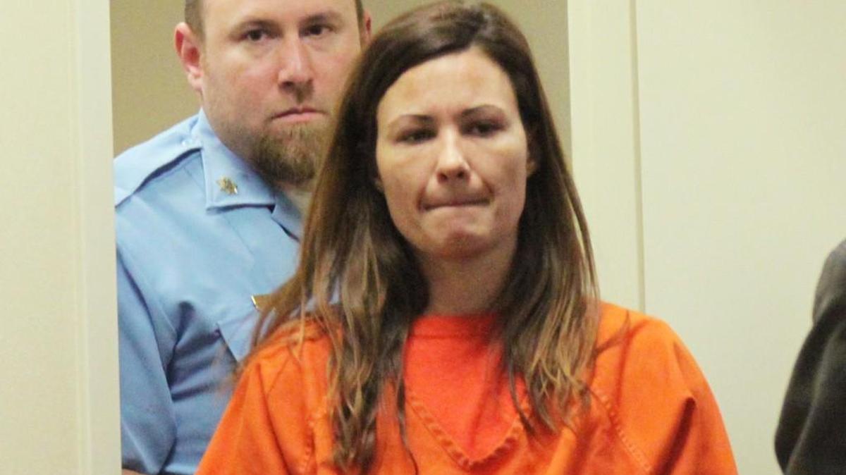 Lindsey Nicole Blansett attends a hearing in a Sumner County courtroom in Wellington in January. Blansett was found guilty of murder for stabbing her 10-year-old son, Caleb.