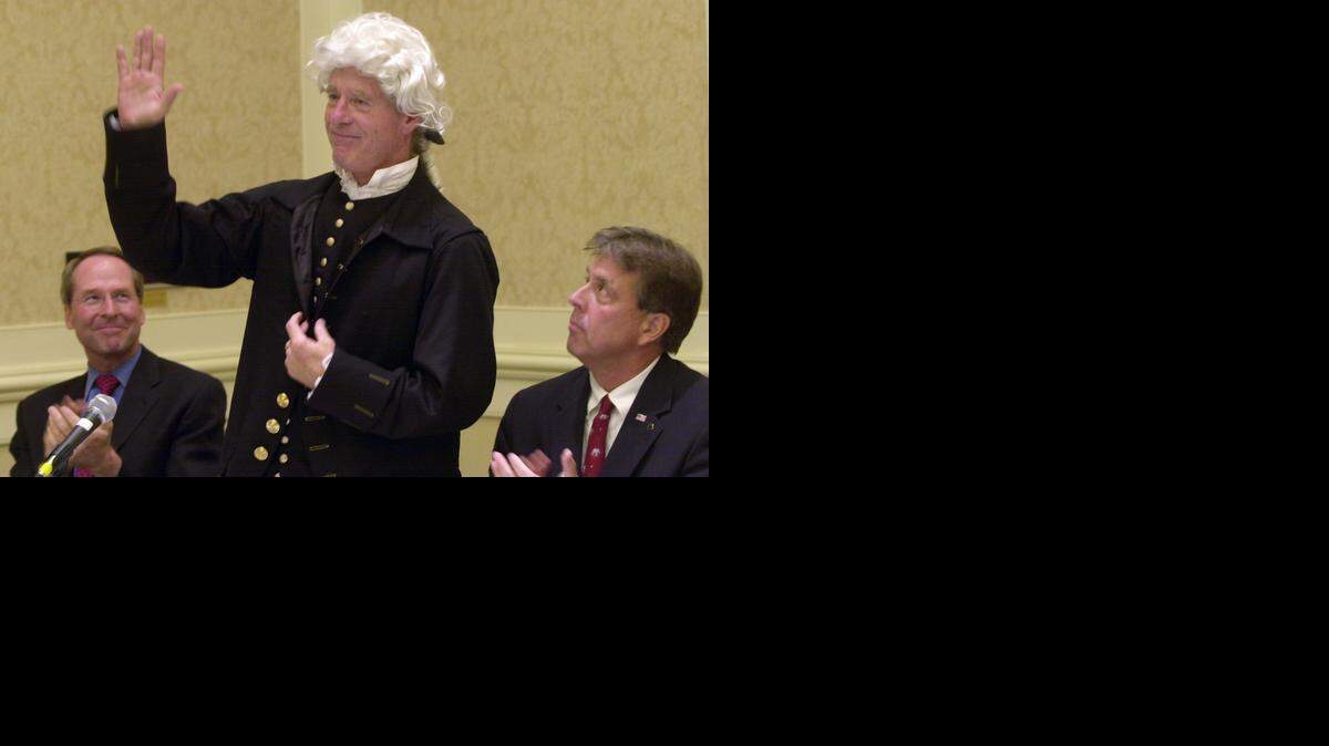 
Dennis Hawver, center, was one of seven Republican gubernatorial candidates to speak at a 2006 forum in Wichita.
