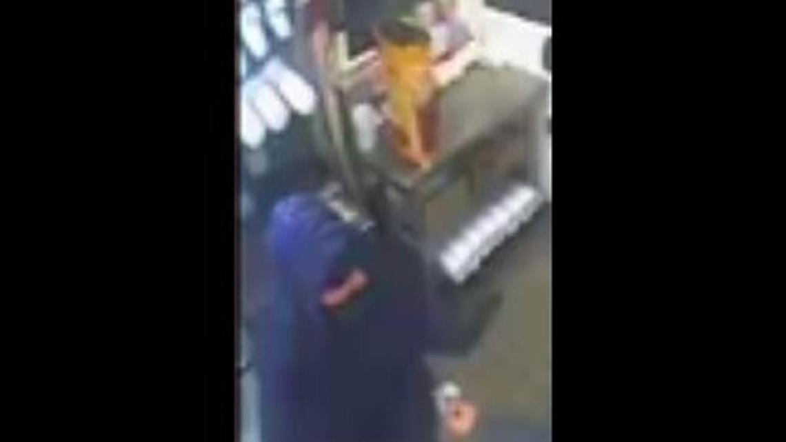 Sonic robber ordered food, and locked an employee in freezer