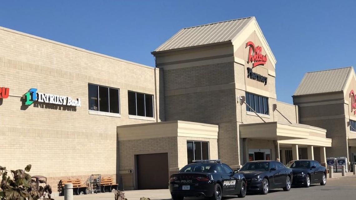 Wichita police said a shoplifter fought an officer trying to stop him at the Dillons at 47th South and Broadway.