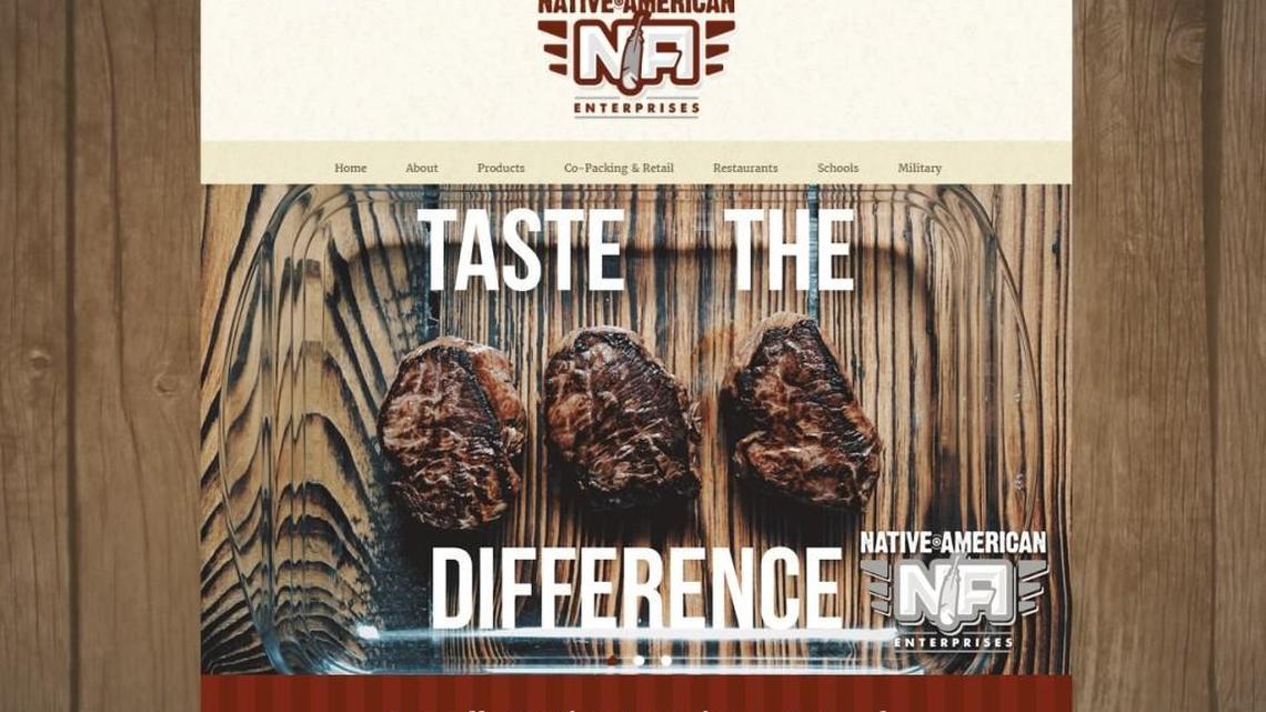 Screenshot of company website