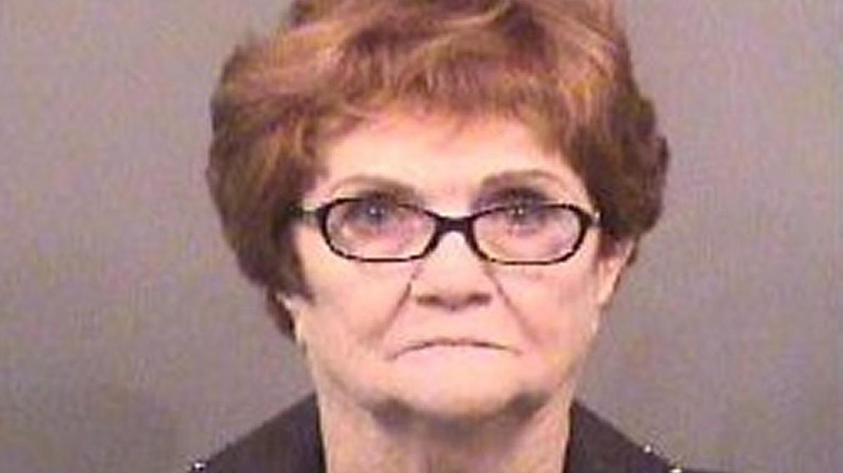Lila Mae Bryan, 82, was booked into the Sedgwick County Jail on Wednesday morning after she allegedly struck a Transportation Safety Administration officer checking her carry-on bag at Eisenhower National Airport.