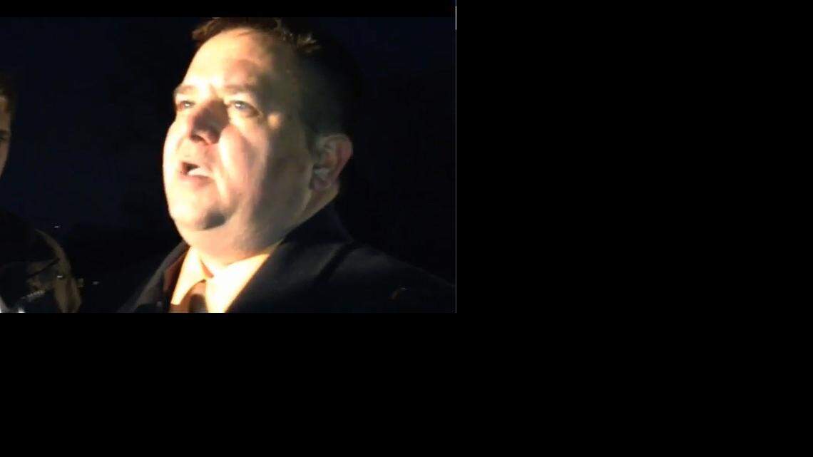 
In this screen grab from video, Sedgwick County Sheriff’s Capt. Greg Pollock discusses a fatal shooting Monday in Haysville.
