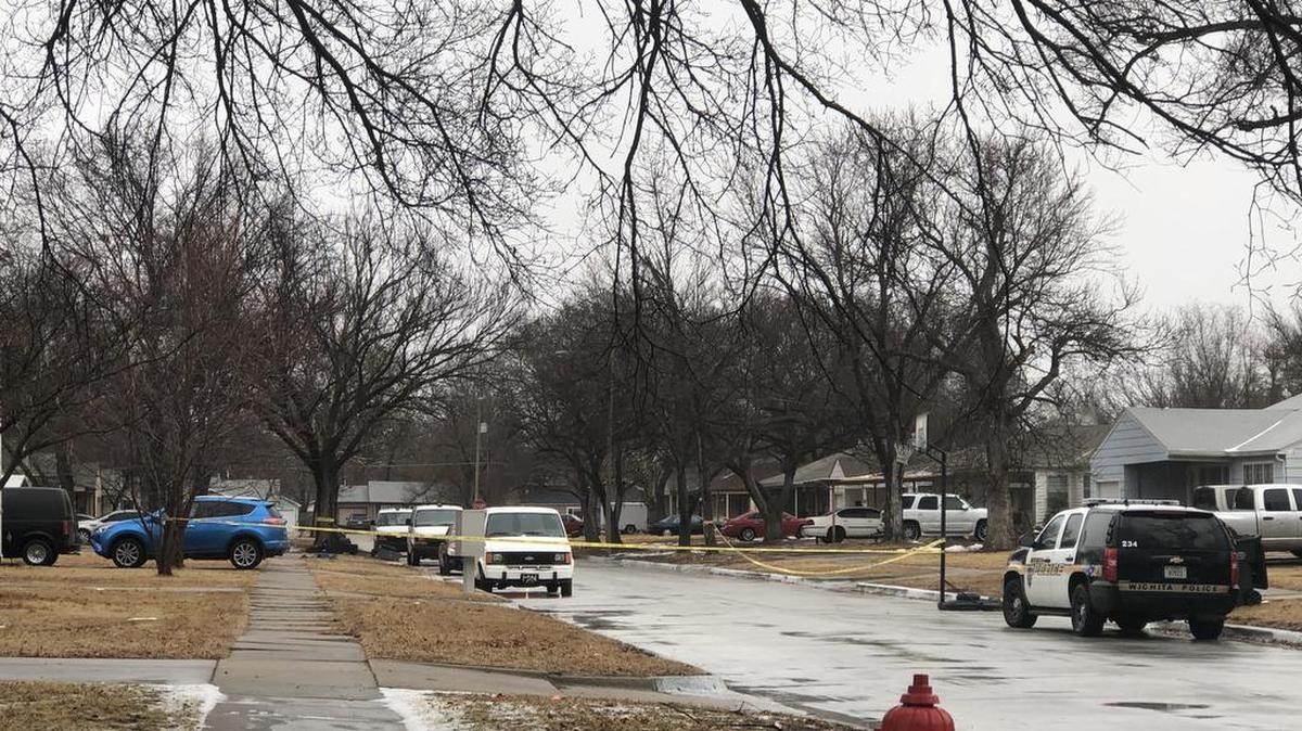 The 1600 block of South Faulders is blocked Saturday while police investigate a homicide that happened at around 1 a.m.