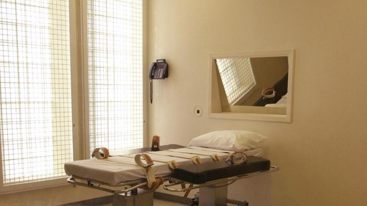 The death chamber at Lansing State Prison.