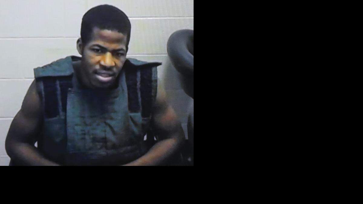 
David Cornell Bennett Jr. of Cherryvale appears via video from jail in Oswego before Labette County District Judge Robert Fleming in Parsons. (Dec. 2, 2013)
