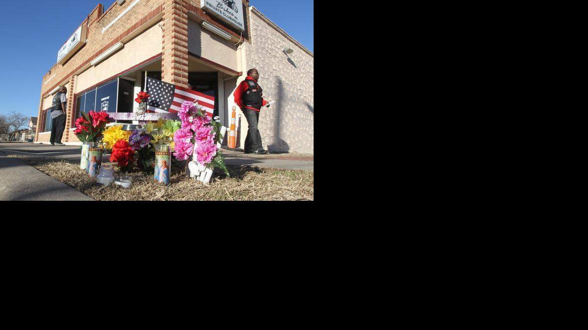 
FILE -- A memorial was been placed outside an after-hours club at the corner of 10th and Cleveland where a woman was shot and killed in March near the club. (March 12, 2014)
