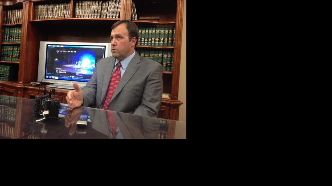 
Sedgwick County District Attorney Marc Bennett announced Wednesday that the Wichita police officer who fatally shot 30-year-old David M. Zehring on April 10 was justified in using deadly force after Zehring approached a sheriff’s deputy with a knife. Bennett pointed to two dash cam videos that captured the moments leading up to the shooting to support his finding.
