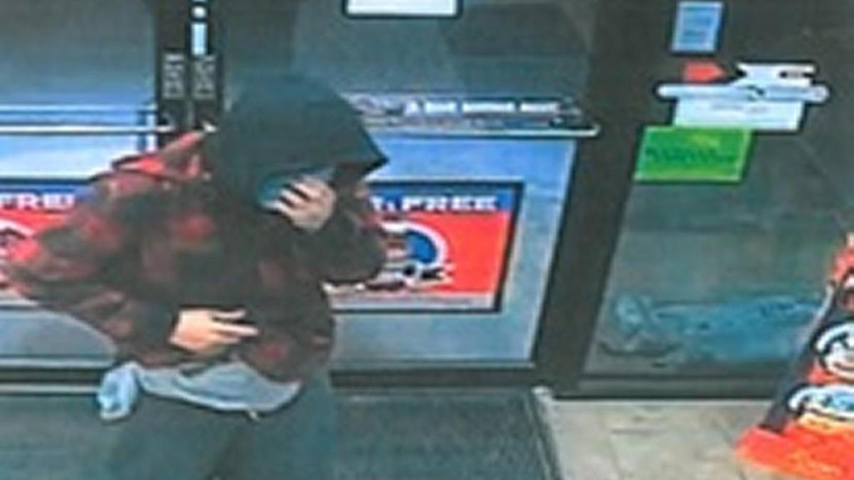 This image shows the suspect in the robbery at the Kwik Shop at 114 W. U.S. 54 in Andover.