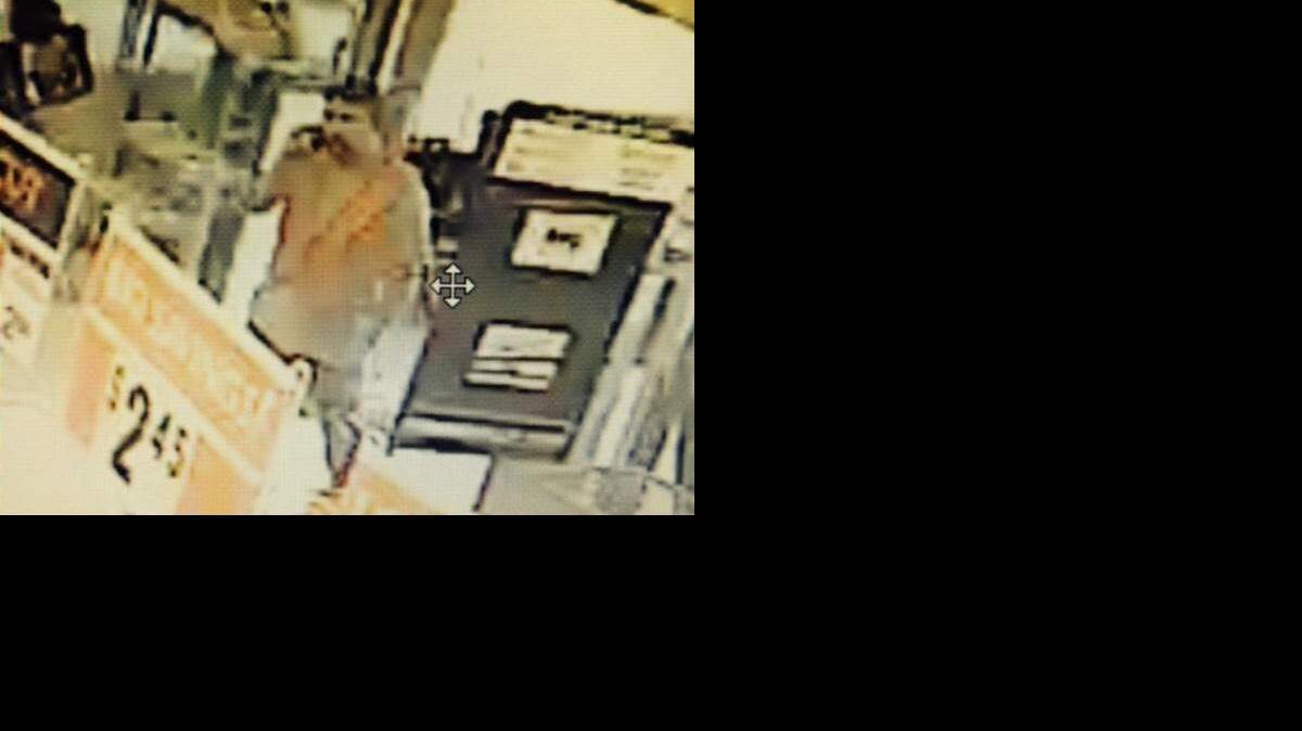 
Video image of a sexual assault suspect in a case involving the attempted attack of a woman in a store restroom.
