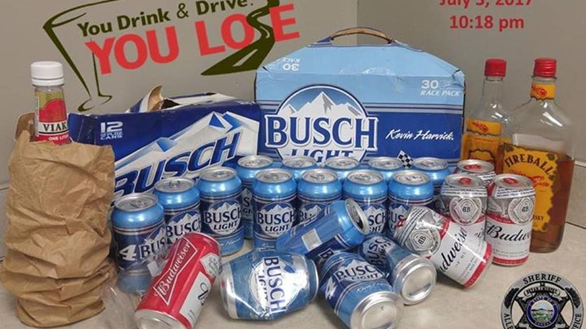 This alcohol was seized as evidence in an Allen County case on Monday night.