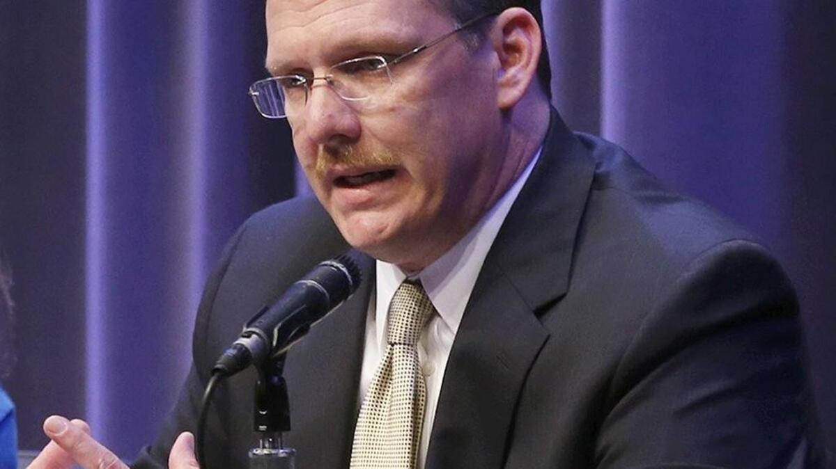 Wichita Police Capt. Troy Livingston speaks at a safety forum hosted by Wichita State University in 2014. Livingston was in Charlotte, N.C., this week for a police conference and witnessed the protests that erupted after the death of a black man shot by police in that city.