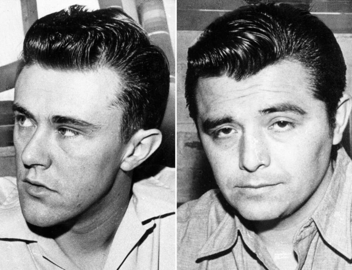 Richard Hickock (left) and Perry Smith were convicted and executed for the killings of the Clutter family.