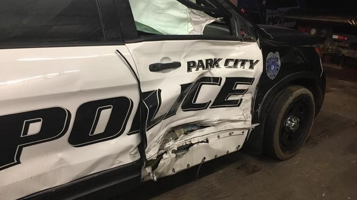 A traffic stop early Saturday morning led to a confrontation, vehicle chase and ramming of a patrol car by a suspect in Park City.