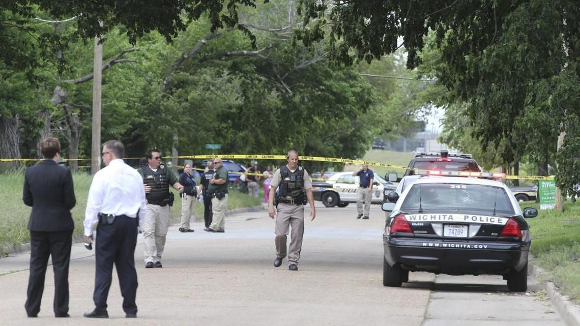 Wichita police in the 1900 block of North Hydraulic on May 9, 2016.