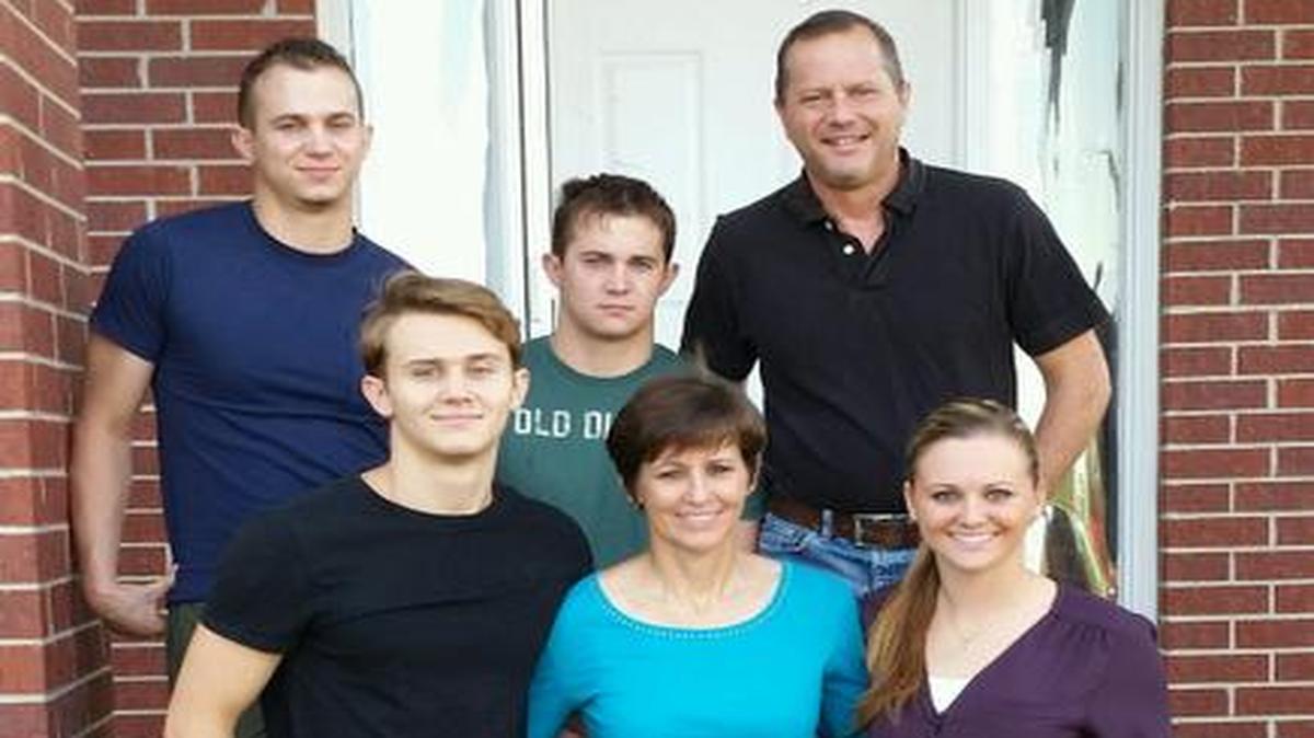 
Members of the Blank family gather at their home on Sept. 21, the day Nathanial, front left, left for Army boot camp. The rest of the family are Karen, front center; Abbie, front right; Linden, back left; Jonathon, back center; and Matthew. 
