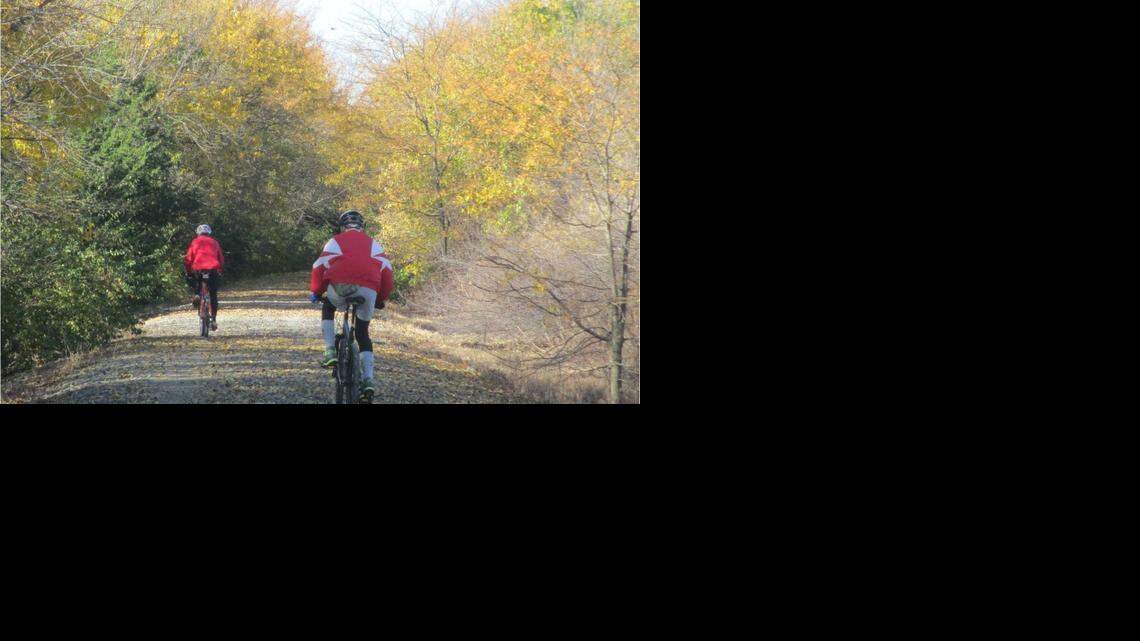 
Bicyclists use the Prairie Sunset Trail between Garden Plain and Goddard. The path is due for an expansion in April. 
