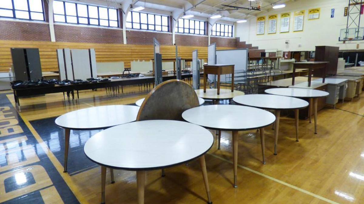 Items being auctioned March 9 at the former Southeast High include auto parts, woodworking tools, school furniture and more.