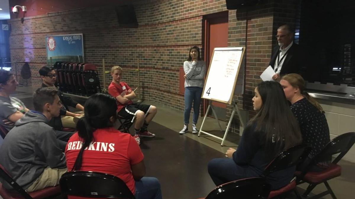 Wichita high-schoolers gathered at Intrust Bank Arena on Wednesday to discuss topics such as school start times and the effects of a new school calendar.