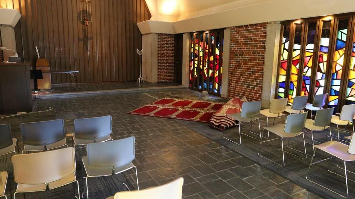 
Grace Chapel on the campus of Wichita State has been renovated to allow for students of all religious faiths to use it. The removal of pews and an altar has not been without controversy.
