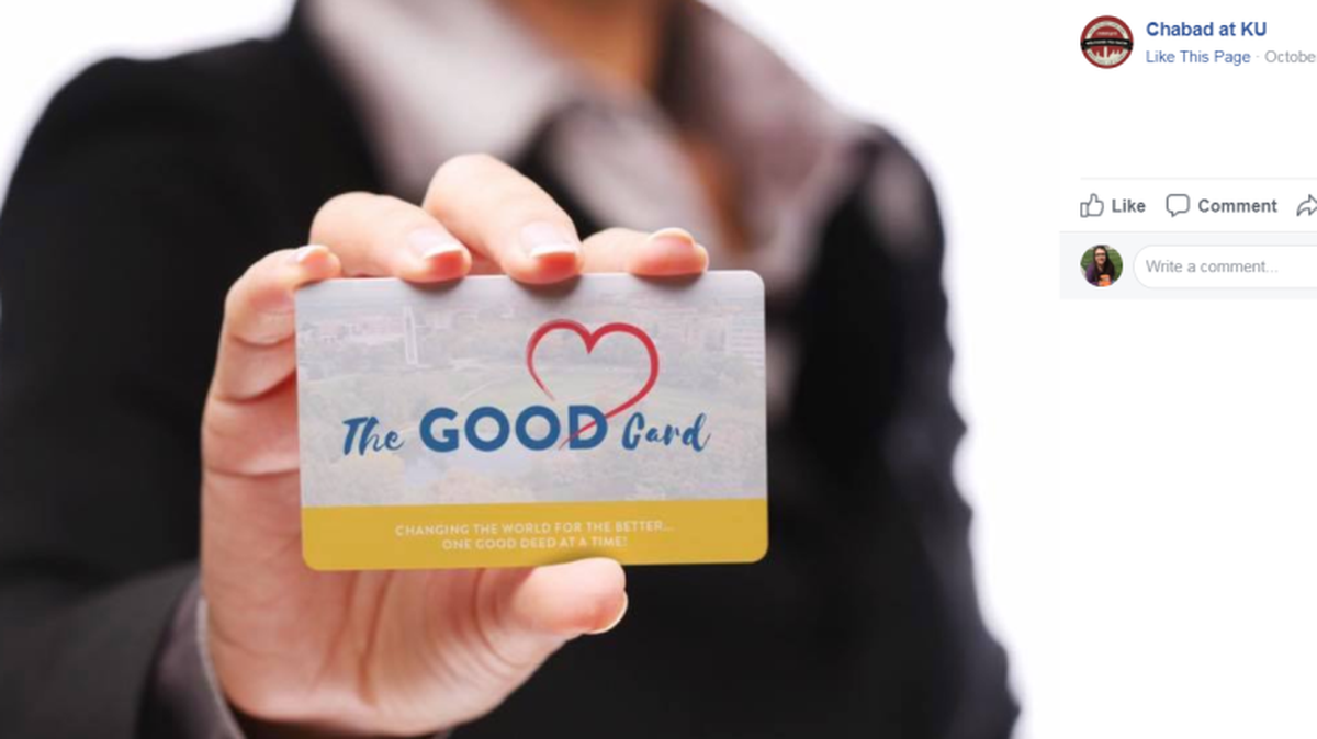 The Chabad House, a student-led Jewish organization at the University of Kansas, has started a kindness campaign in reaction to shootings nationwide.