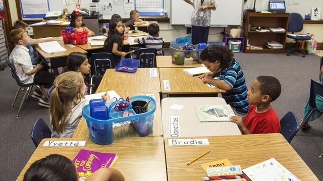 A second-grade classroom at Harry Street Elementary School. (Sept. 2, 2015)
