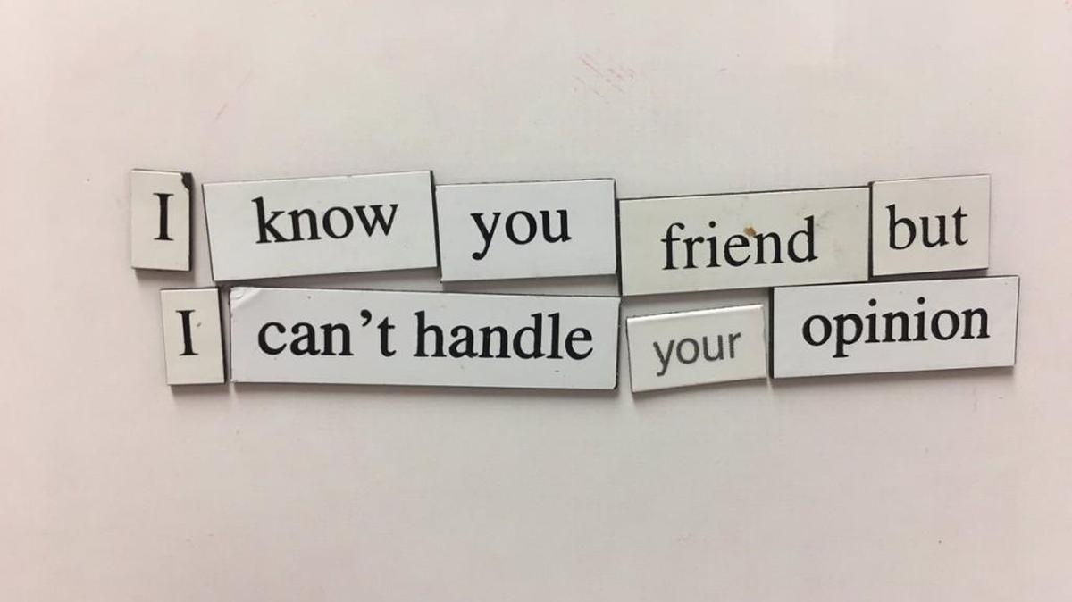 An anonymous student created this short verse on the wall of Steve Maack’s classroom at East High School.
