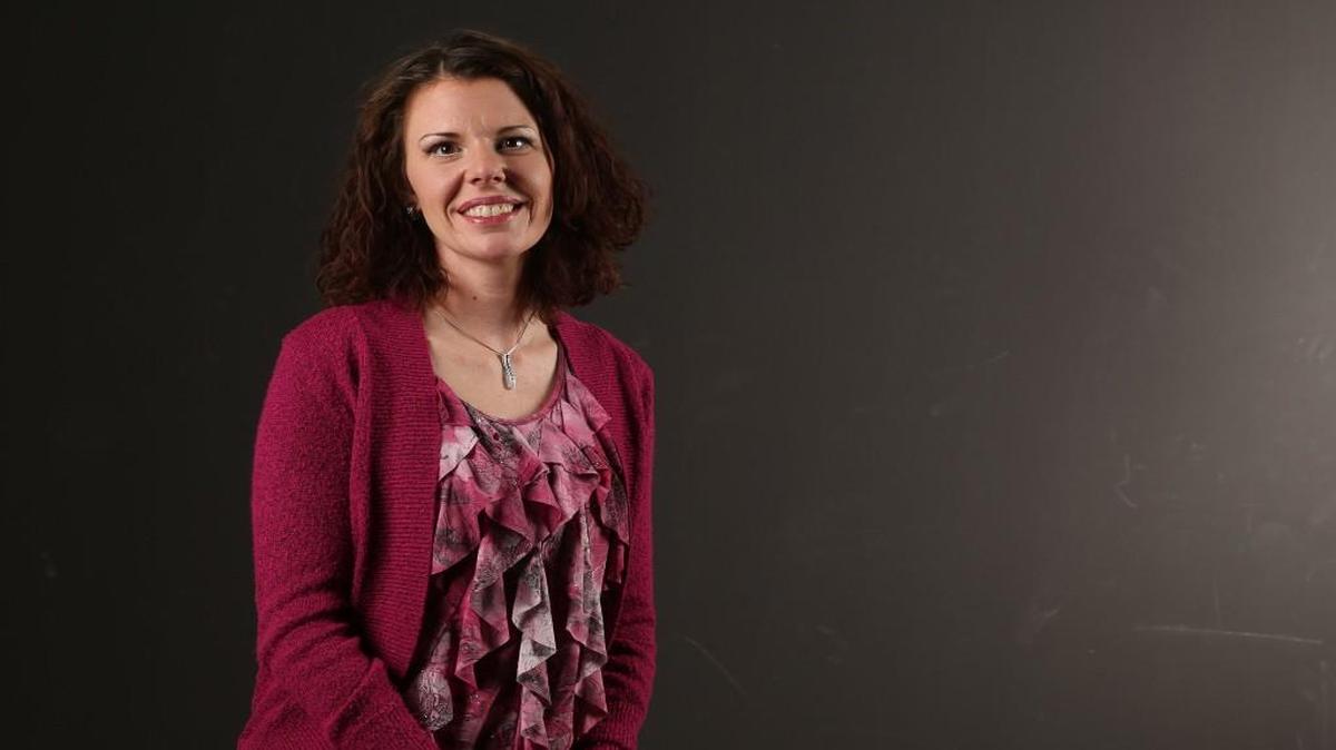 Tracy Lindstrom, who has a hearing impairment, recently graduated with a doctorate in nursing practice from Wichita State University (Dec. 22, 2016)