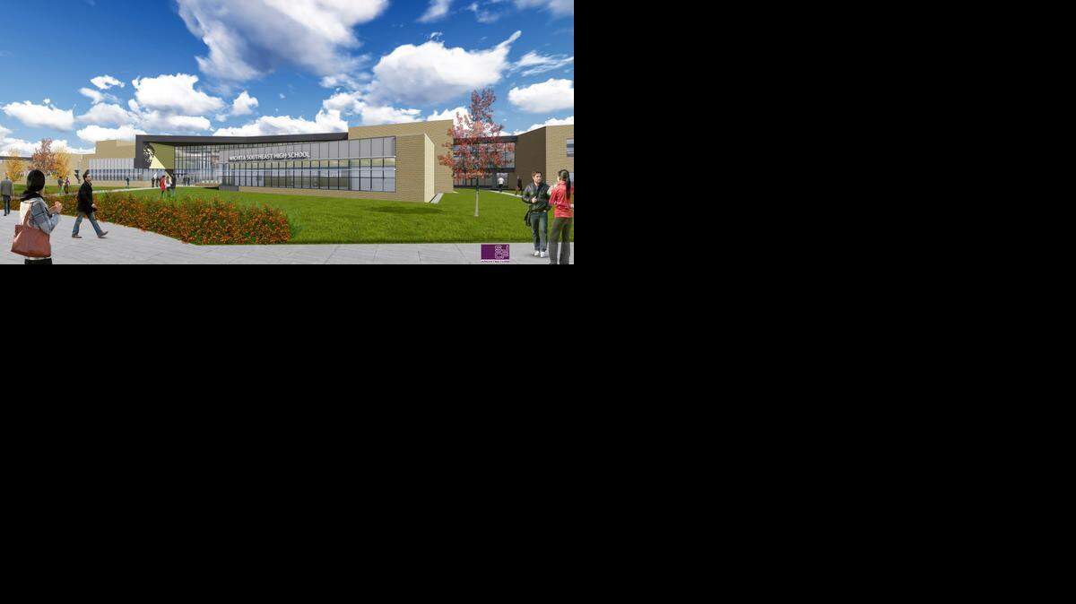 
An artist’s drawing shows the planned look for the new Southeast High School.
