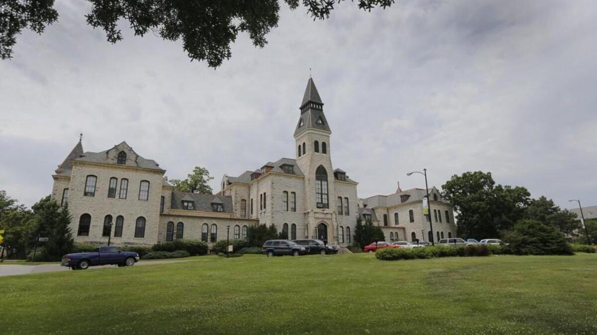 Anderson Hall, main administration building, on the Kansas State University campus.