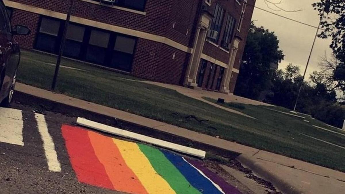 Marion High School student Logan Waner said he was told to paint over his rainbow flag parking spot, before the school reversed the decision. Now, the school board is doing away with the six-year tradition of seniors painting parking spaces.