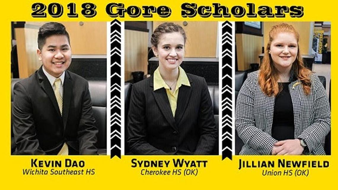Kevin Dao, Sydney Wyatt and Jillian Newfield each received WSU’s Harry Gore Memorial Scholarship on Thursday, which is worth $64,000 toward their studies.